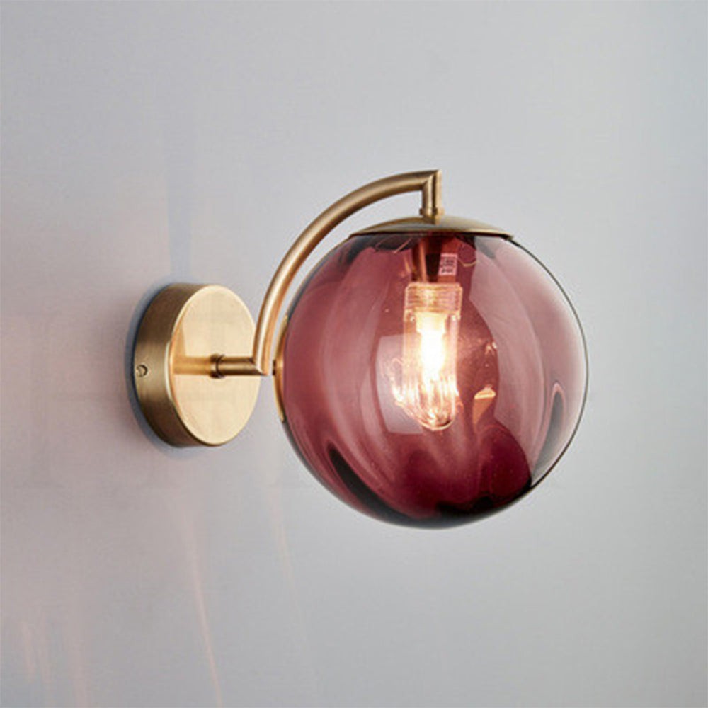 Modern Glass Multi-Color Spherical Gold Lamp Pole Wall Lamp M136