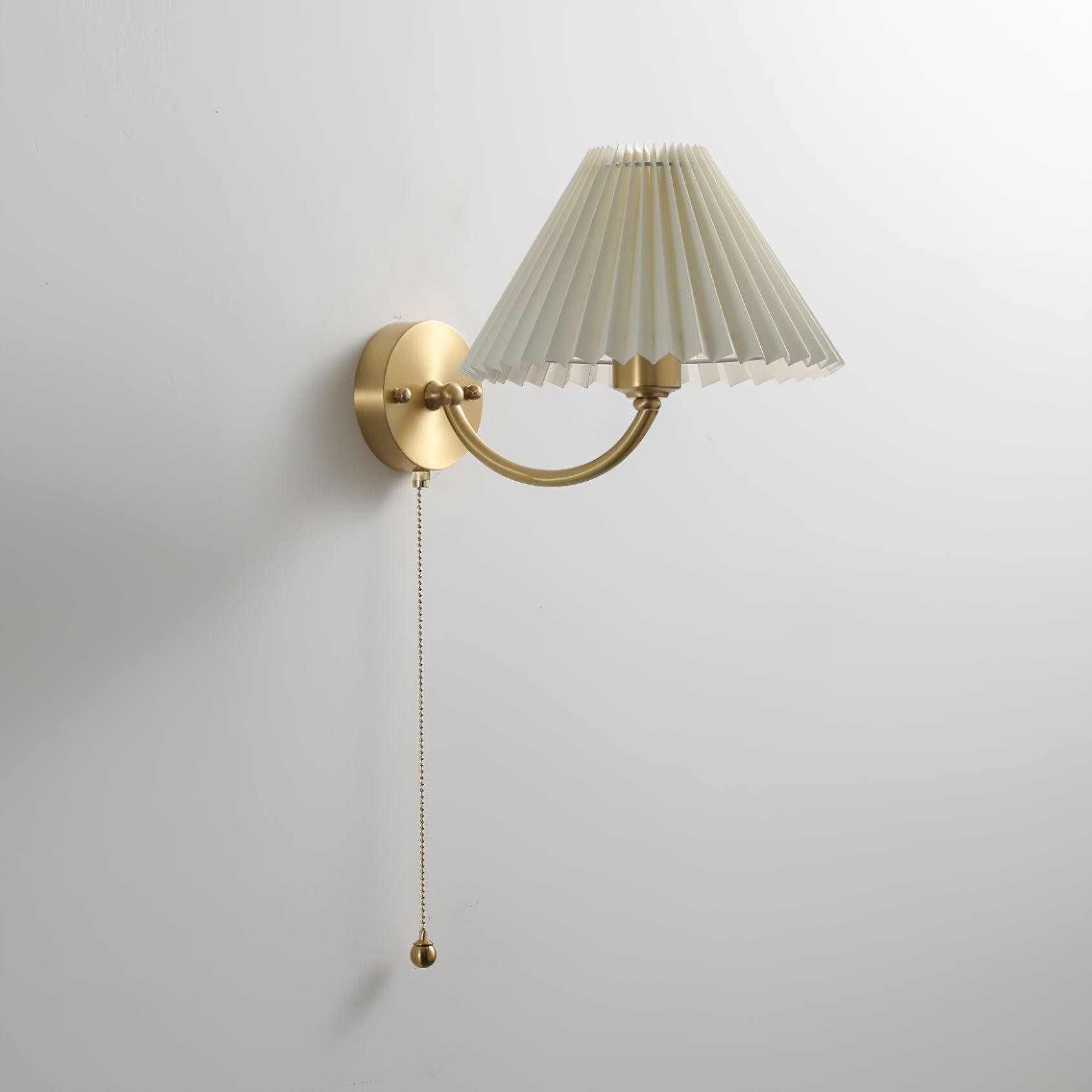 Modern Minimalist Luxury Fabric Brass Wall Lamp For Living Room M437