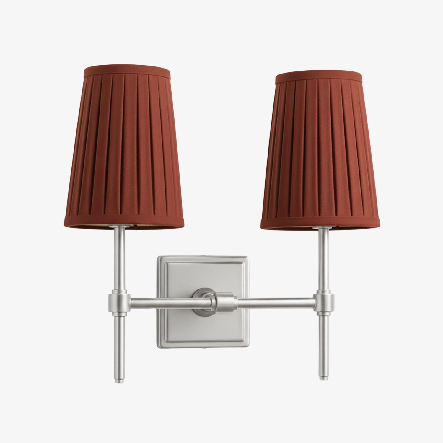 Derlina White Linen Shades Wall Lamp – Retro Metal Multi-Head Lighting Fixture T273