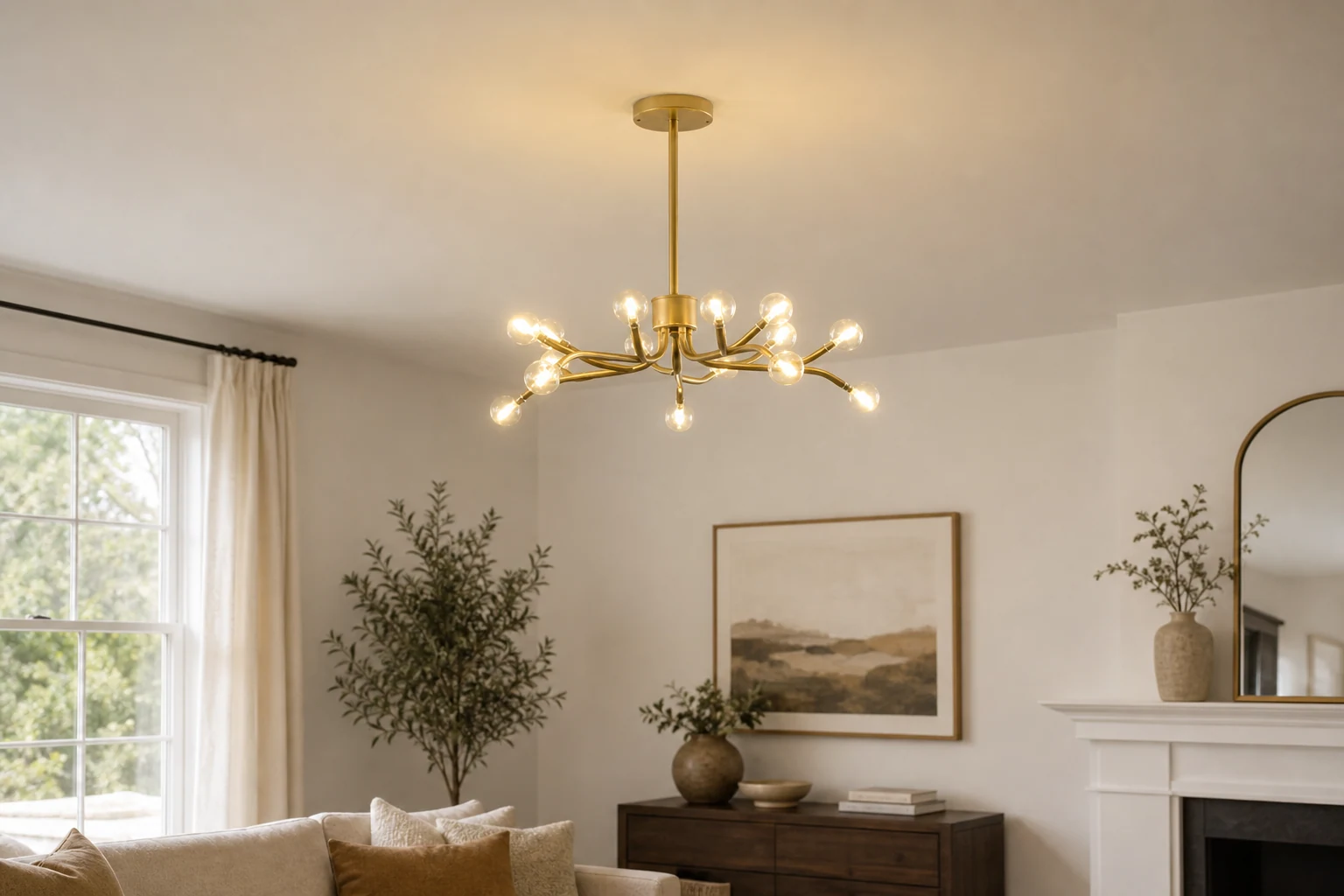 Scena lifestylowa z żyrandolem ROOT Ball