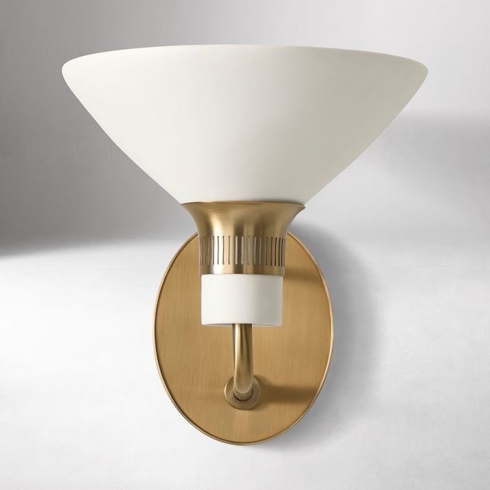 Calvor Vintage-Inspired Bronze Wall Lamp with Porcelain Finish for Hallways & Foyers T128