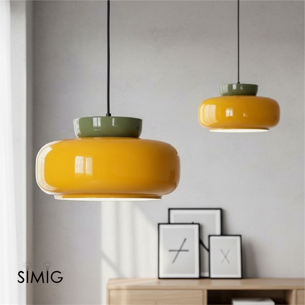 Fiesta Colorful Bowl-Shaped Ceramic Pendant Light for Dining Room T068