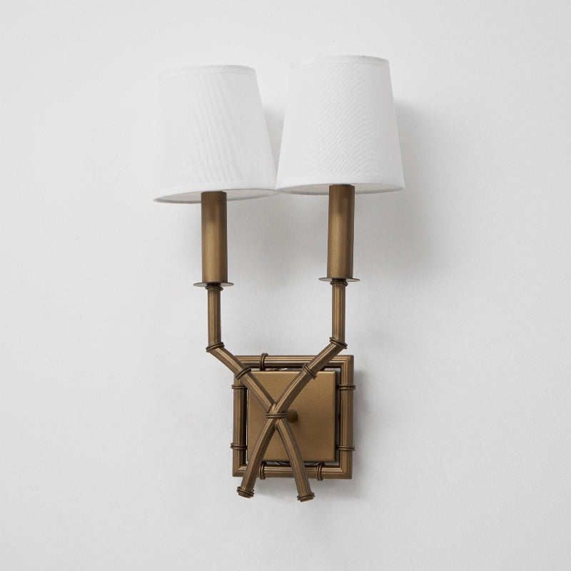 Double Arm Bamboo Sconce D586