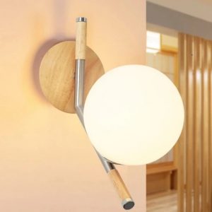 AQUEENA Globe Wall Lamp close lifestyle interior view