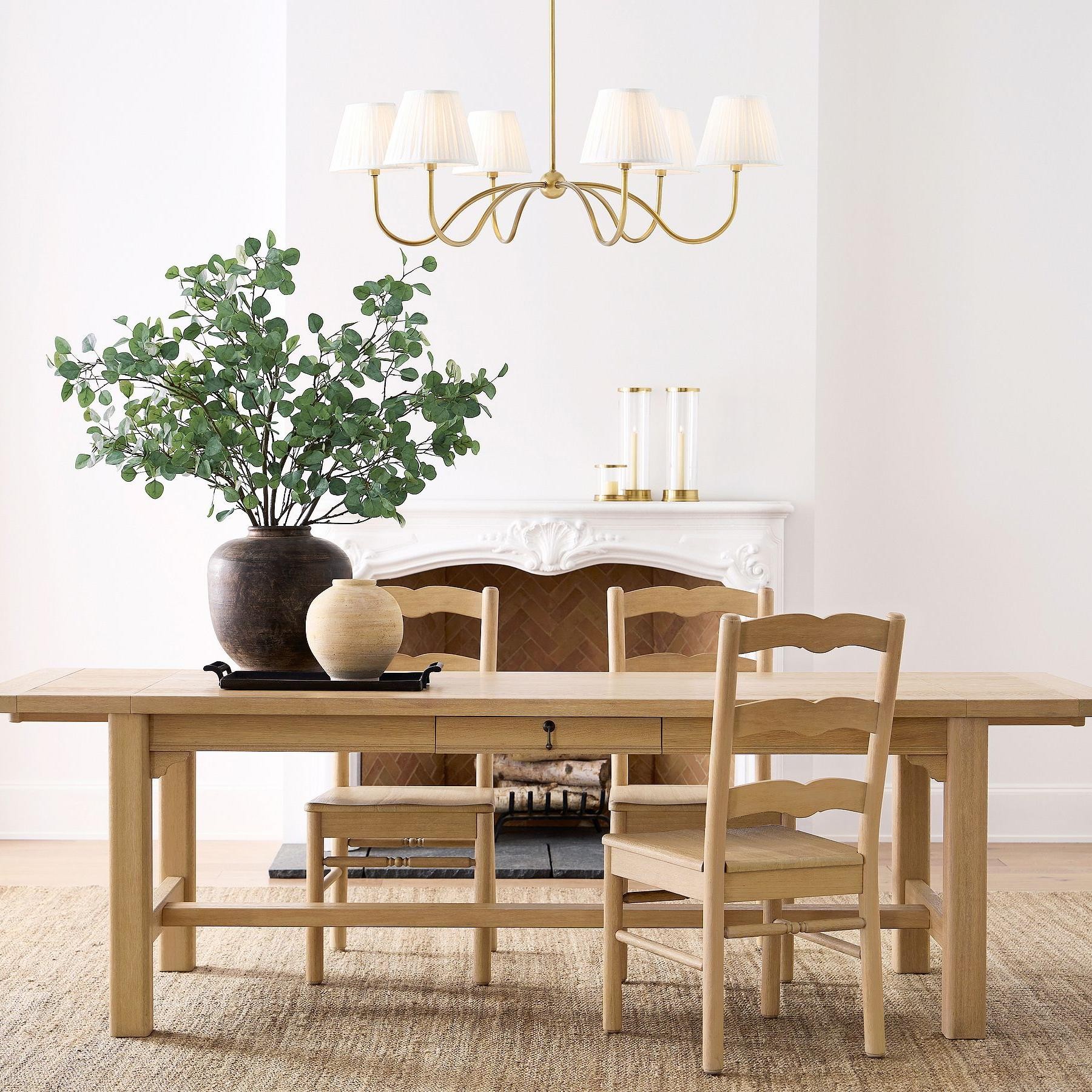 Luvora Modern Multi-Head Pleated Shade Chandelier - Stylish Fabric Ceiling Fixture T035
