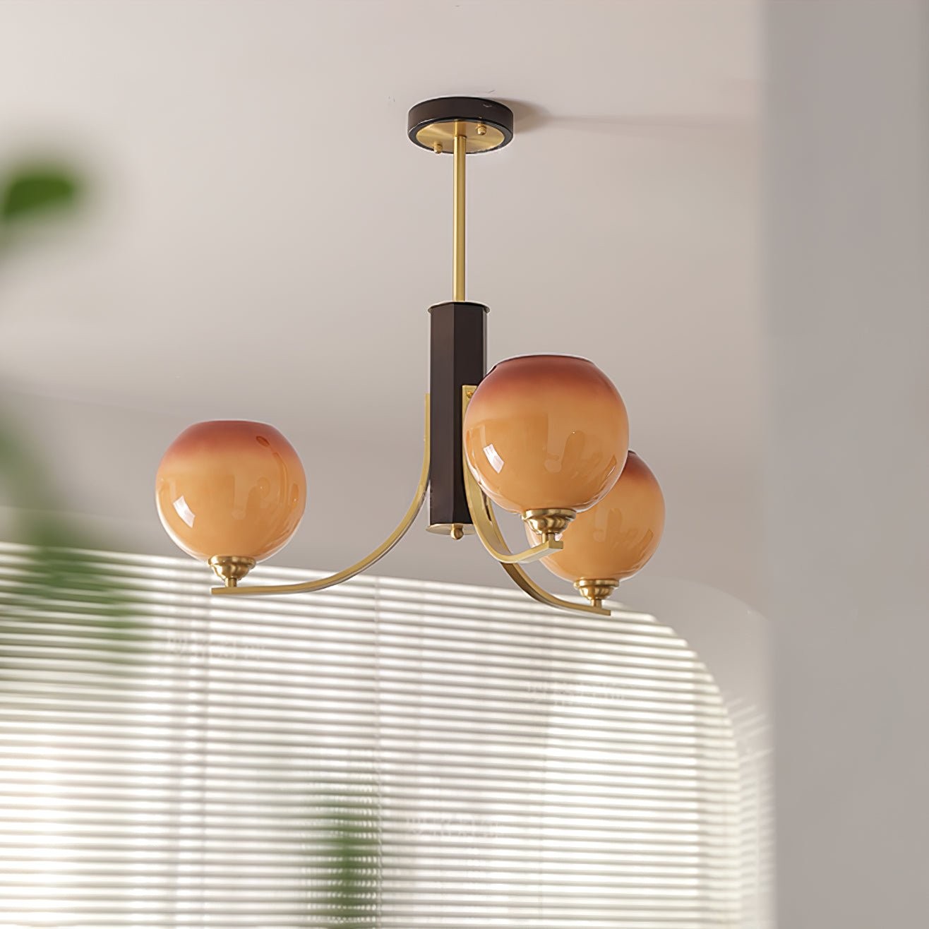 Vintage Caramel Globe Chandelier M502