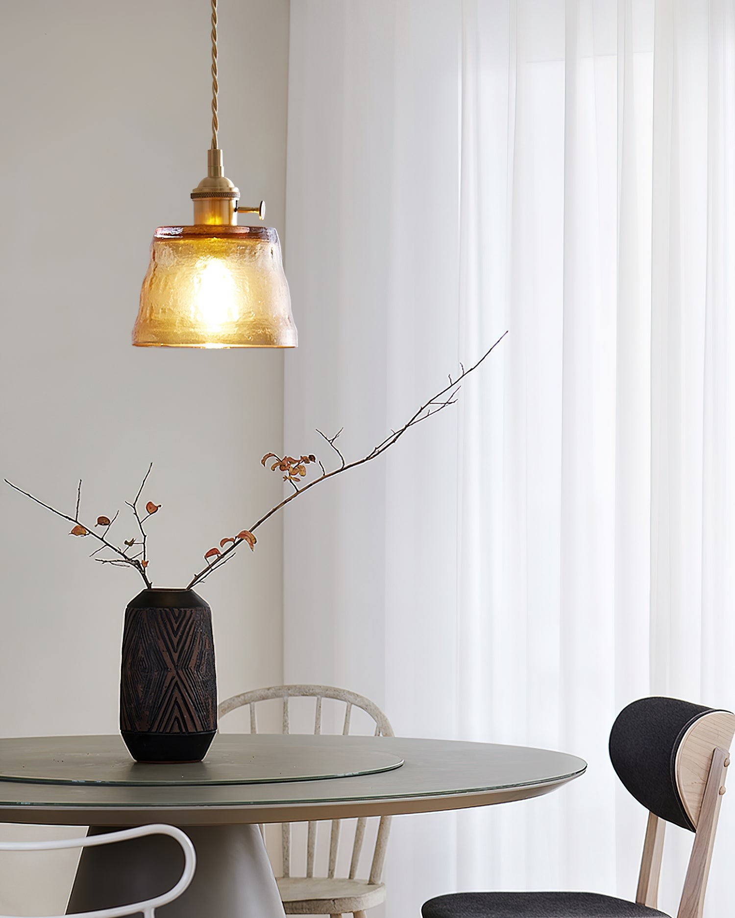 Retro Small Cup Glass Pendant Lamp M276