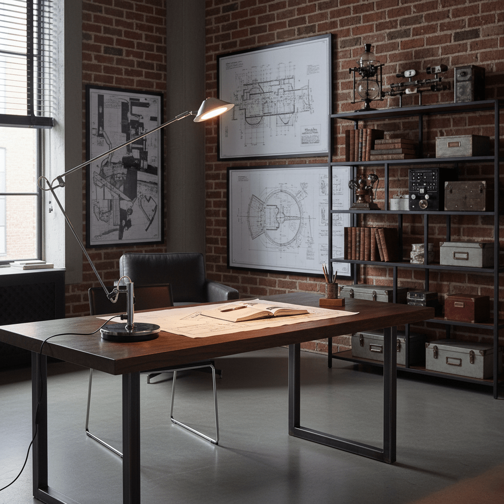 Adjustable Black Office Task Lamp D372