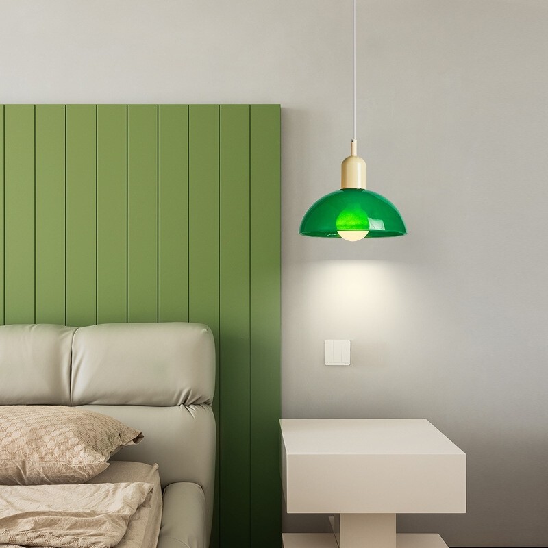 Bauhaus Stained Bowl Glass Pendant Light S164