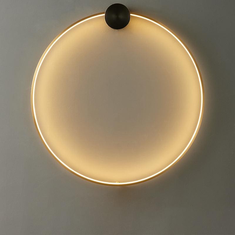 Minimalist Creative Simple Brass Round LED Wall Light M429