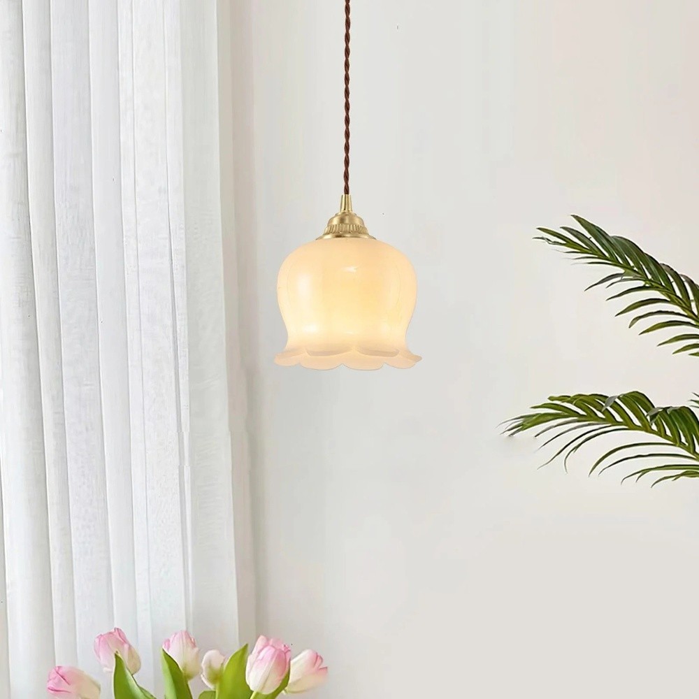 Nordic Milk Valley Flower Pendant Light S130