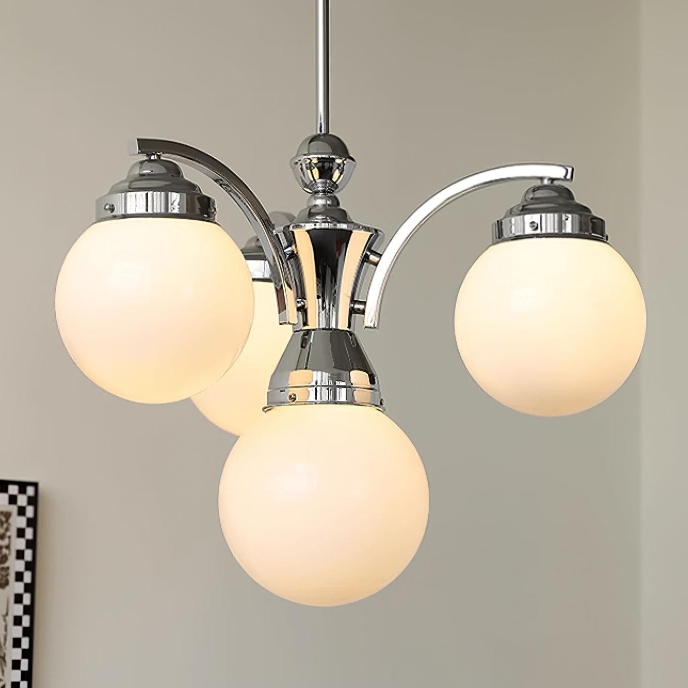 French Elegant Glass Orb Chandelier M531