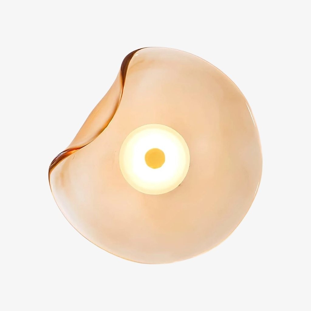 Lunacrest Curved Nebula Inspired Wall Light - Artistic Glass Lighting for Hallway T584