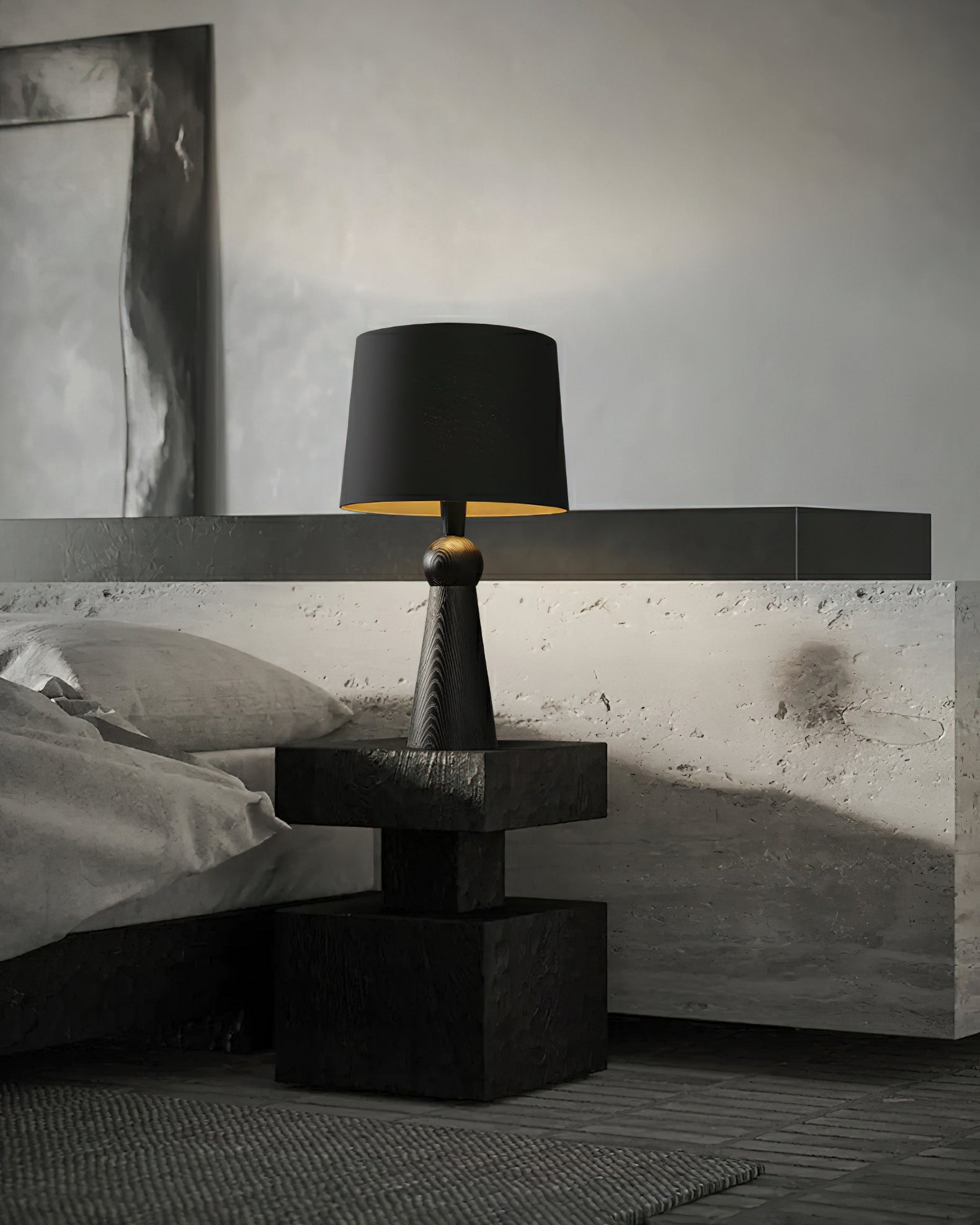 Nordic Retro Solid Wood Fabric Table Lamp M87