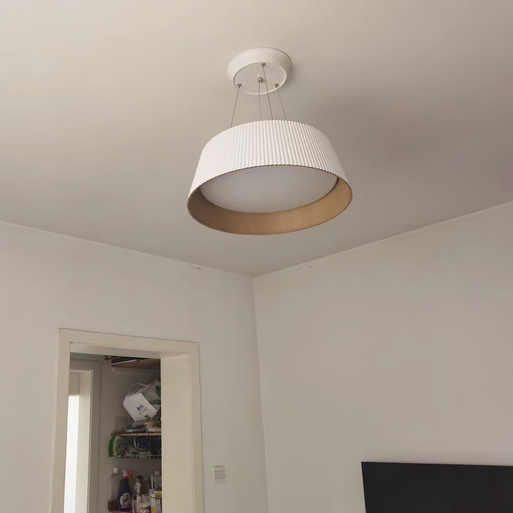 Minimalist Corrugated Lampshade Bedroom Pendant Lamp M389