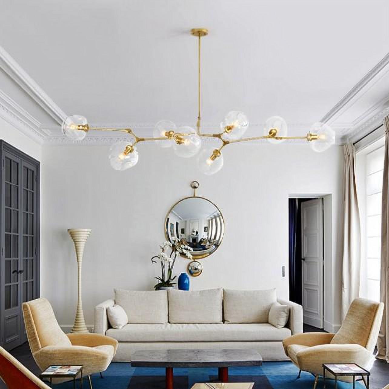 Asymmetrical Articulated Globe Branching Bubble Chandelier