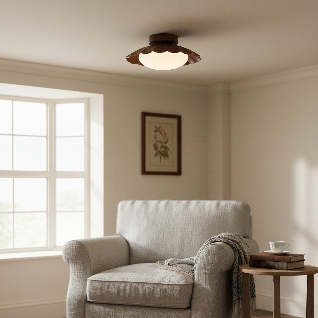 Pluvoria Modern Minimalist Scalloped Clouds Ceiling Light - Sleek Ceiling Lamp with Clean Lines T536