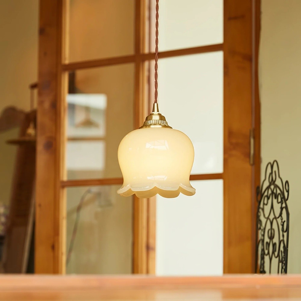 Nordic Milk Valley Flower Pendant Light S130