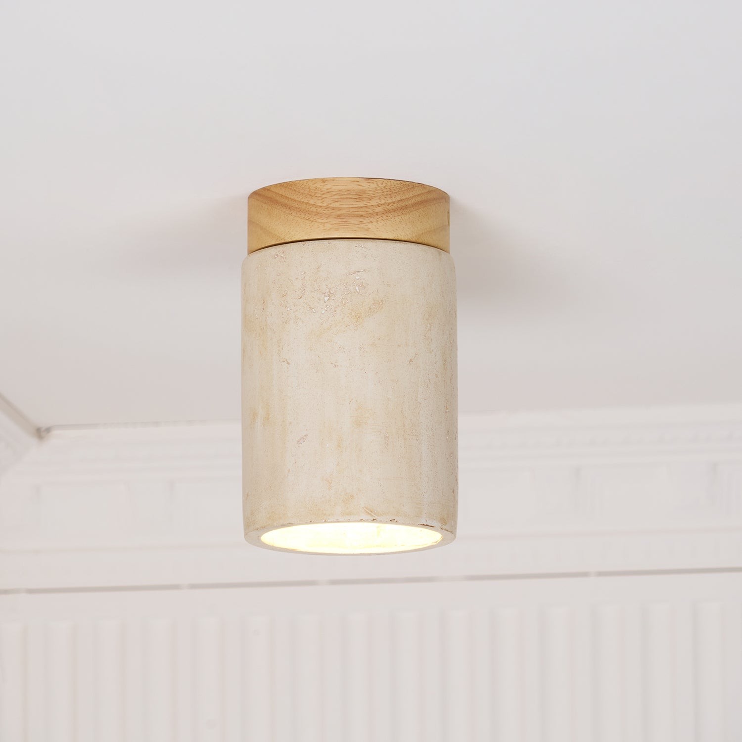 Marble Travertine Column Ceiling Lamp M510