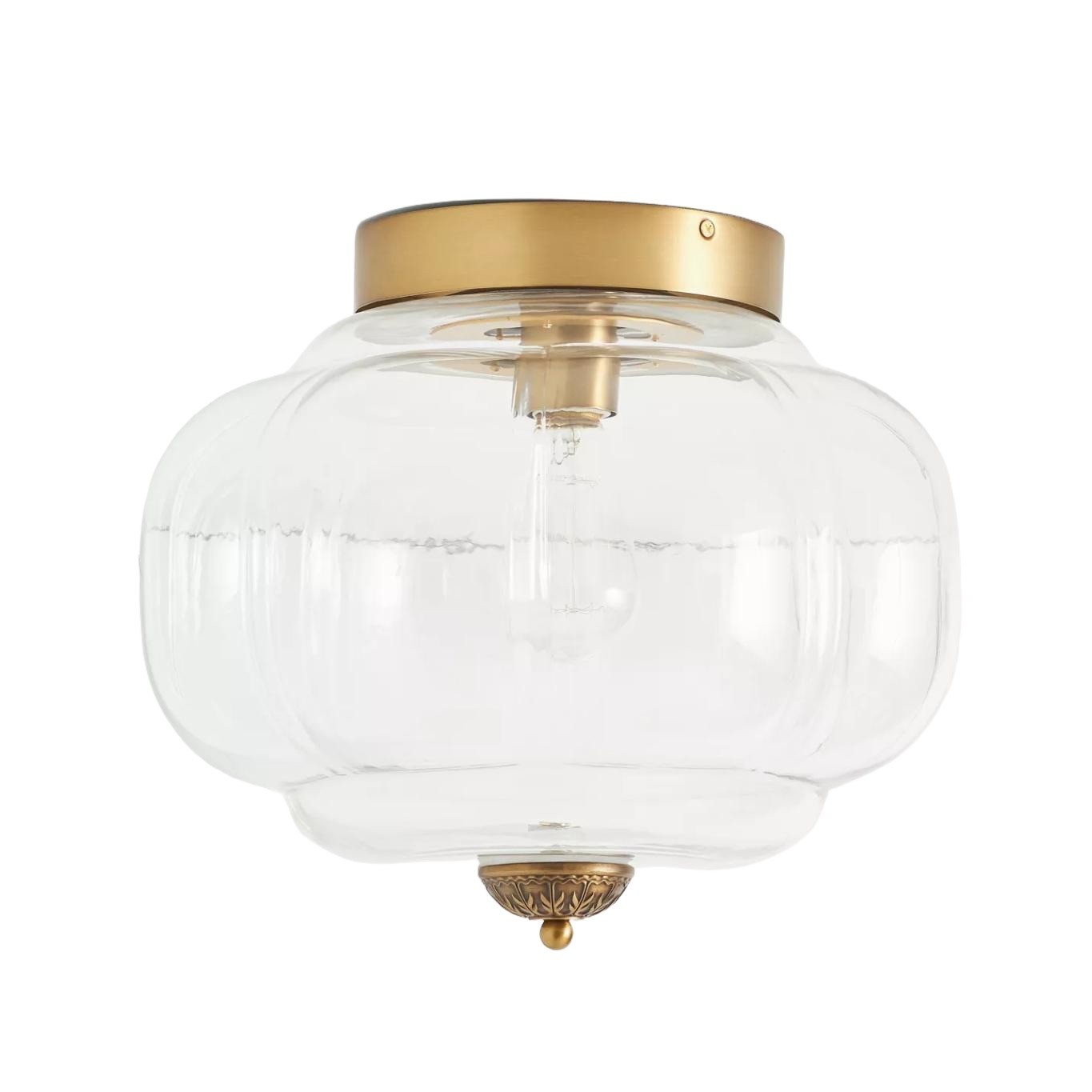 Eloise Retro Milk Glass Semi Flush Mount Ceiling Light G55