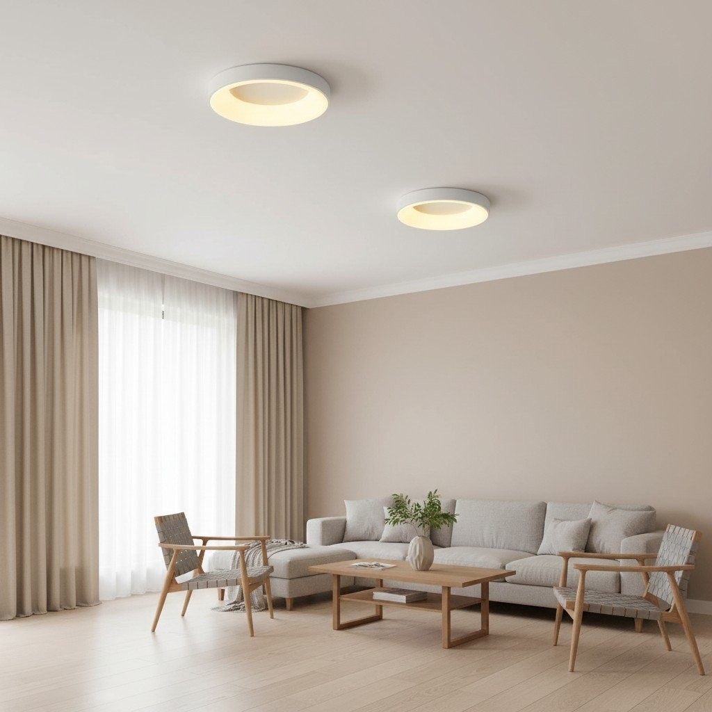 Lumiflexa Modern Round Ceiling Light Acrylic Shade for Bedroom and Hallways T523