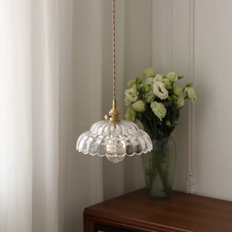 Nordic Vintage Petal Glass Pendant Light S174