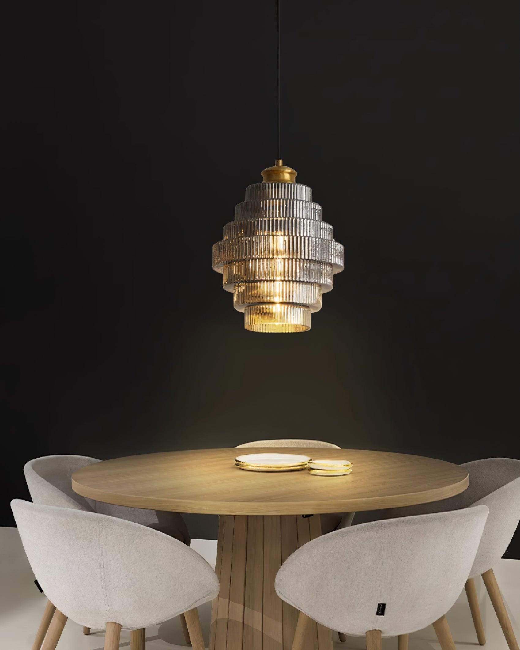 Modern Creative Pleated Design Glass Pendant Lamp M147