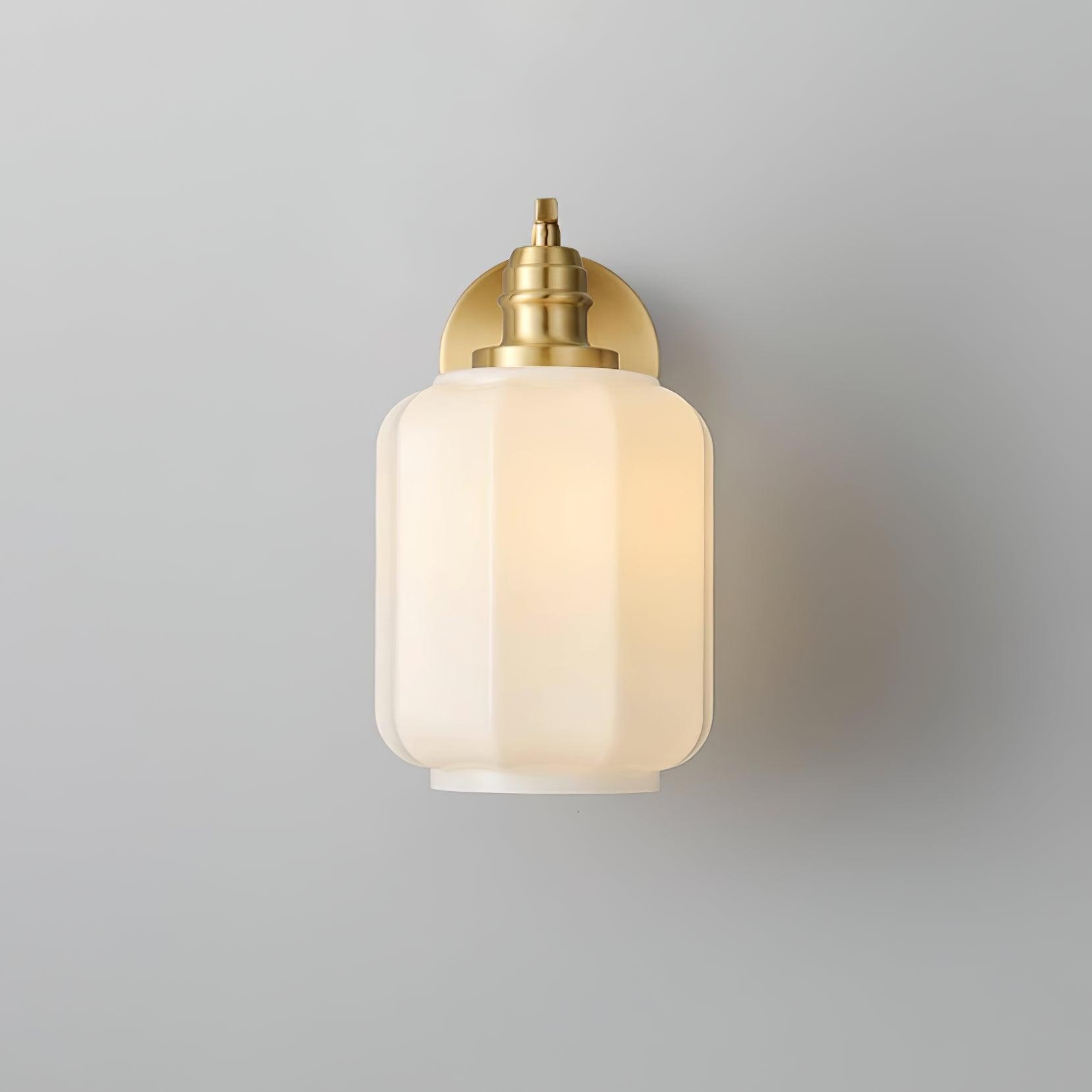 Retro Brass and Glass Wall Lamp M253