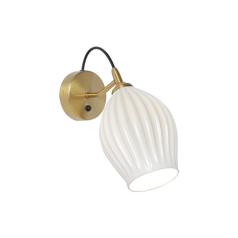 Cream Style Ceramic Ribbed Wall lamp M79