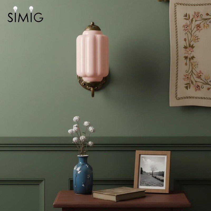 Eloise Vintage Sconce With Milk Glass Shade For Bedroom Or Hallway S194
