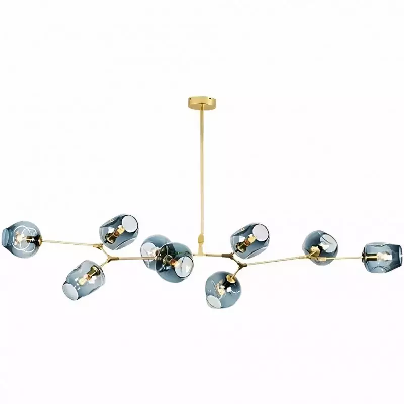 Asymmetrical Articulated Globe Branching Bubble Chandelier