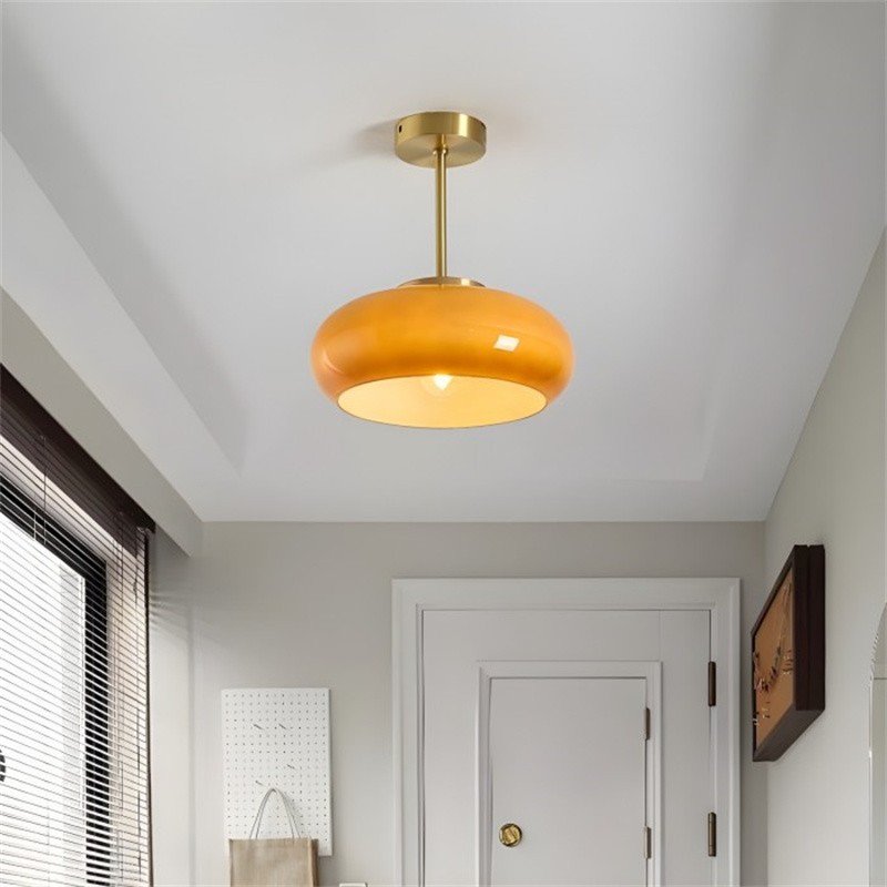 Art Deco Bauhaus Glass Disc Ceiling Light S152
