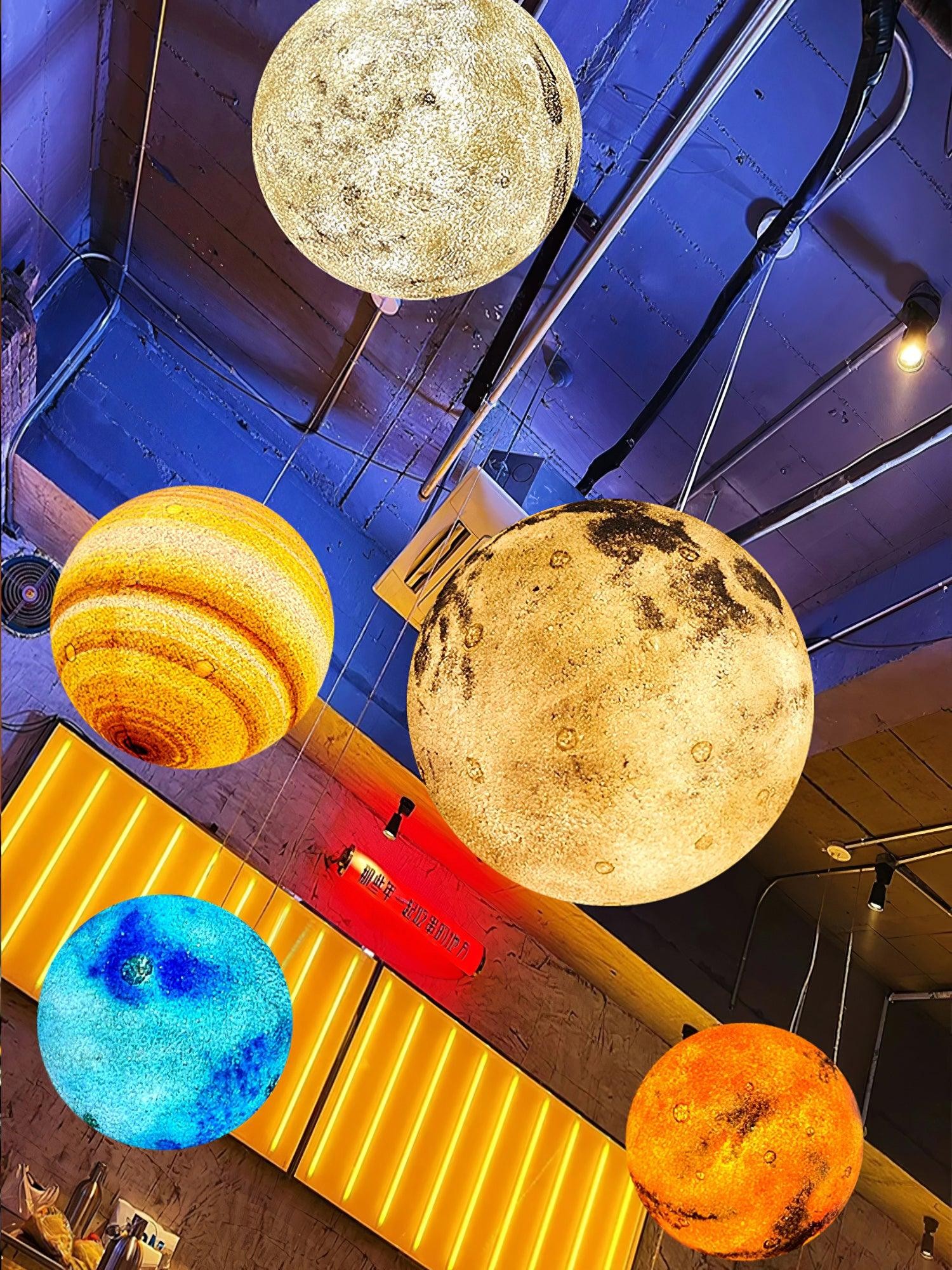 Planetary White Moon Chandelier Suitable For Living Room M98