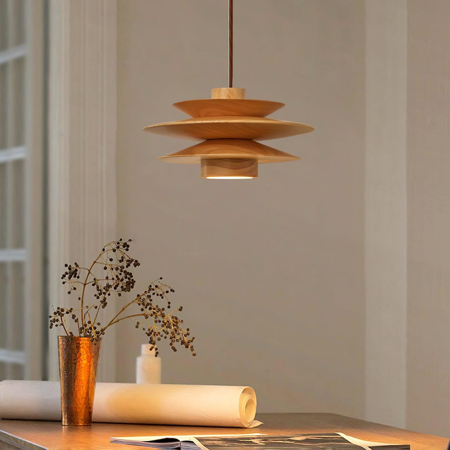 Multi Tiered Disc Pendant Lamp M484