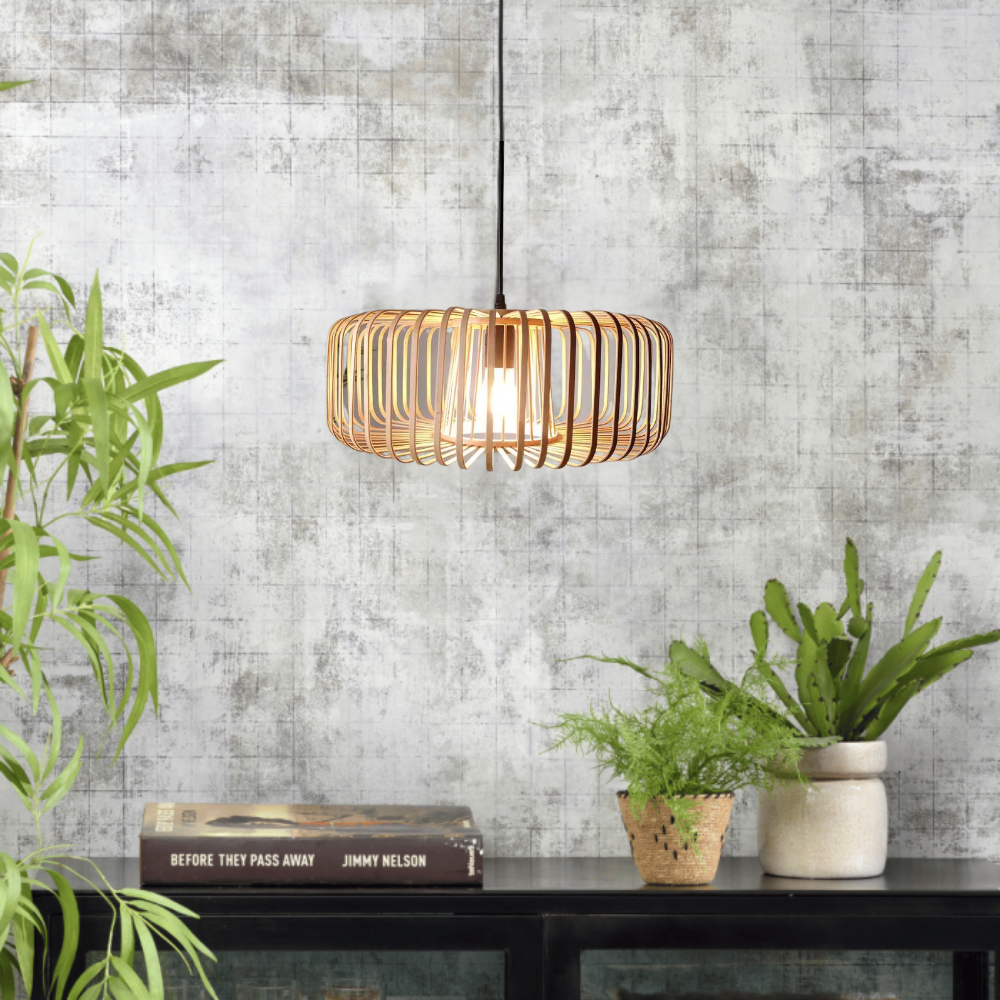 The Solar Illusion Bamboo Pendant Light D898