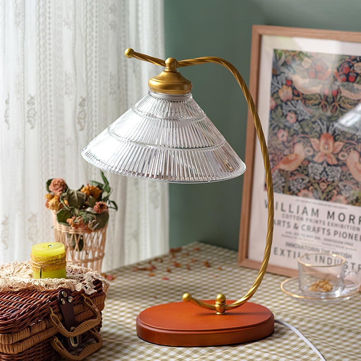 Glass Shade Vintage Reading Lamp M372