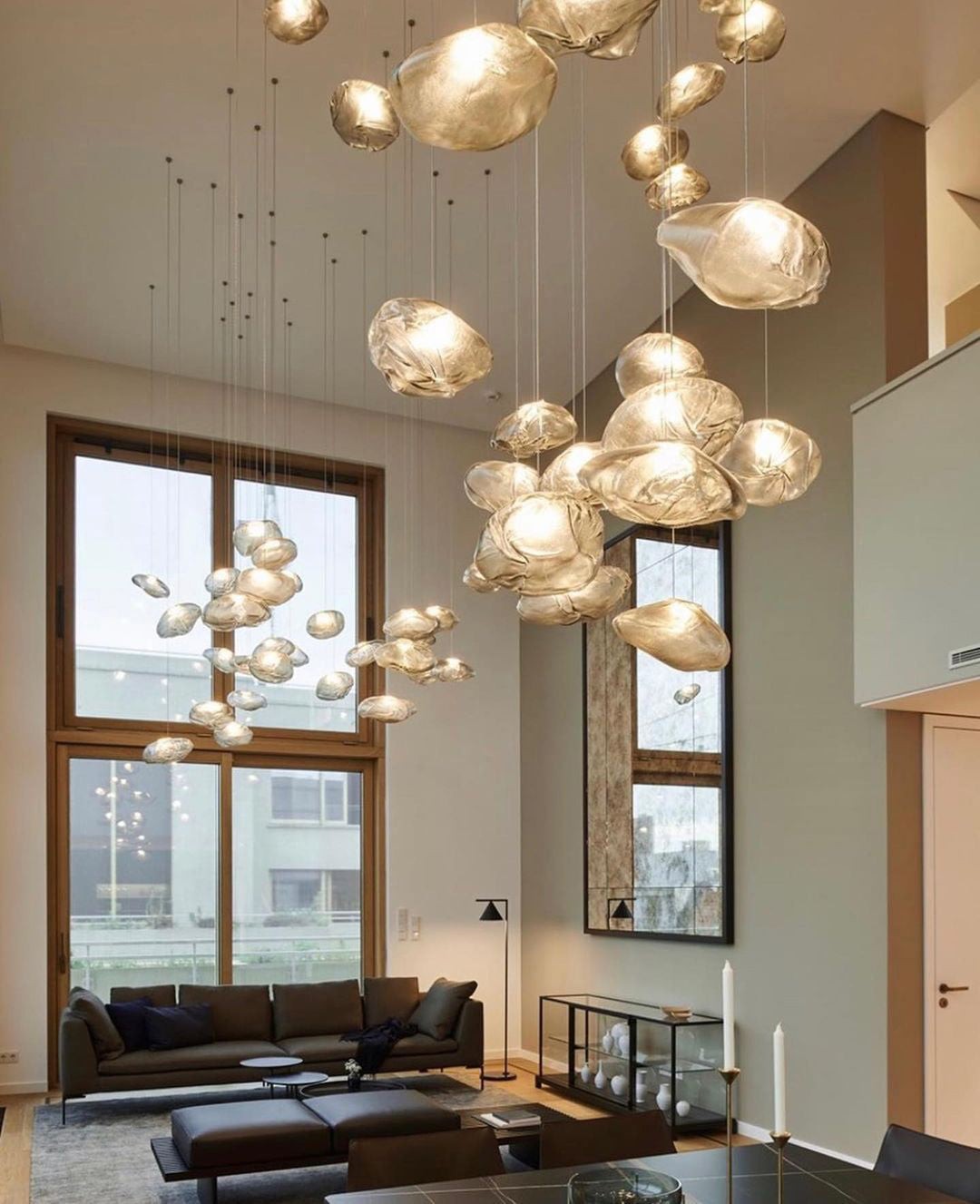 Multi-Head Irregular Glass Bubble Chandelier M180