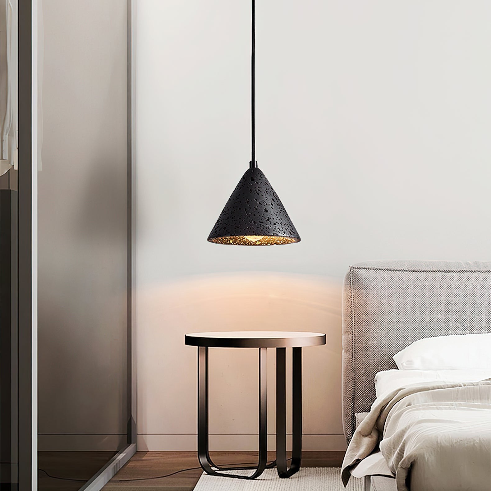 Wabi-Sabi Style Creative Travertine Pendant Light M18