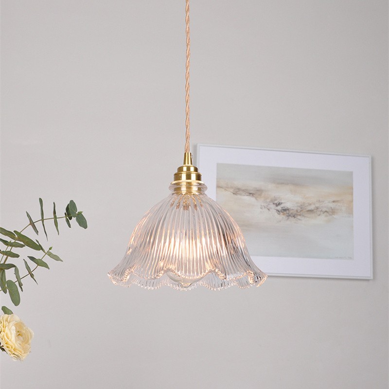 Nordic Retro Flower Glass Pendant Lamp S44