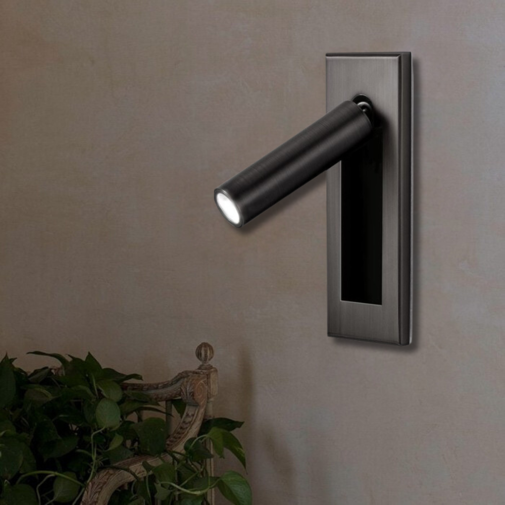 Aplique de pared Dark D790 con planta y decoración