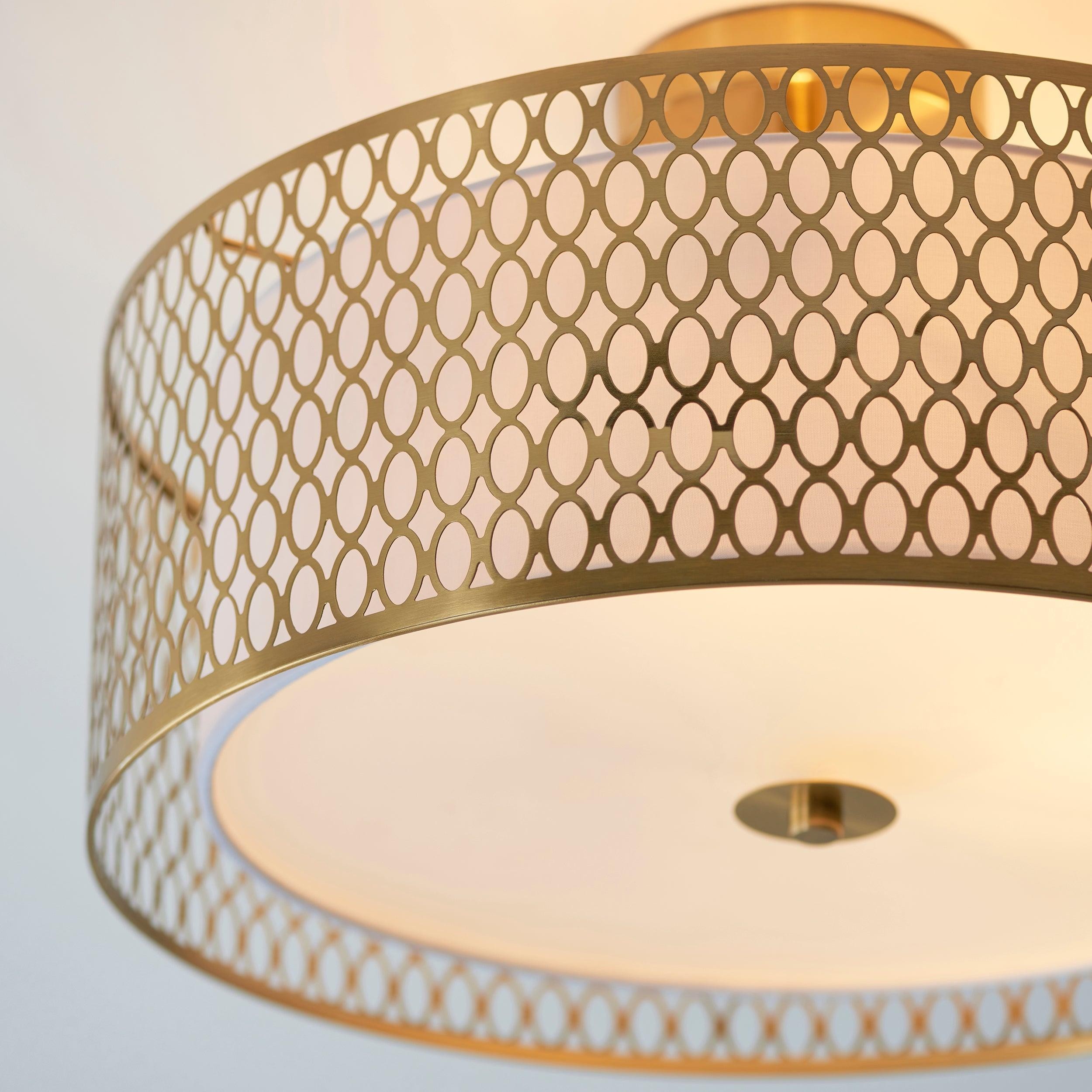 Modern 3 Light Mesh Design Ceiling Light - Dimmable for Living Room T467