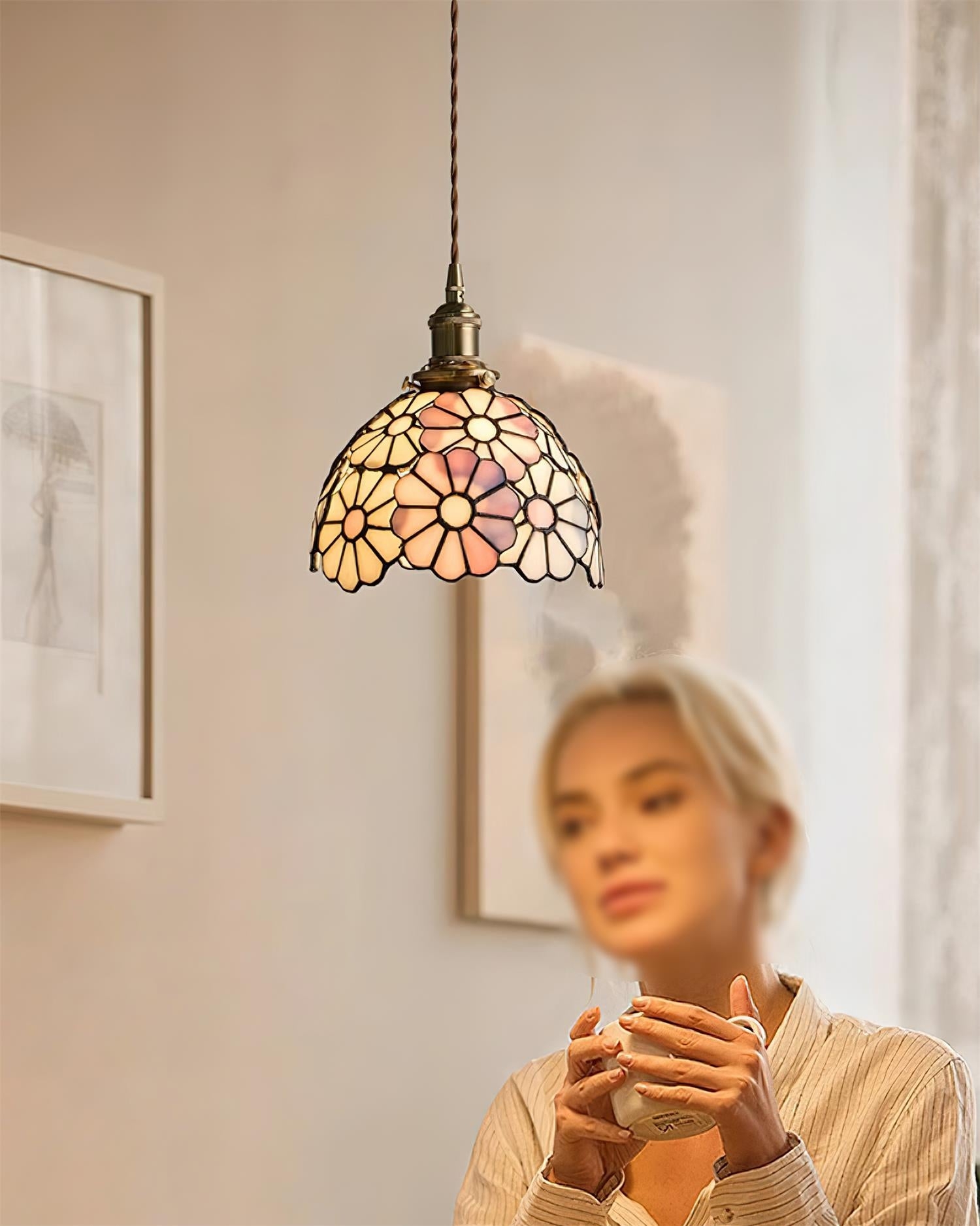 Suka Floral Plug In Pendant Lamp D132