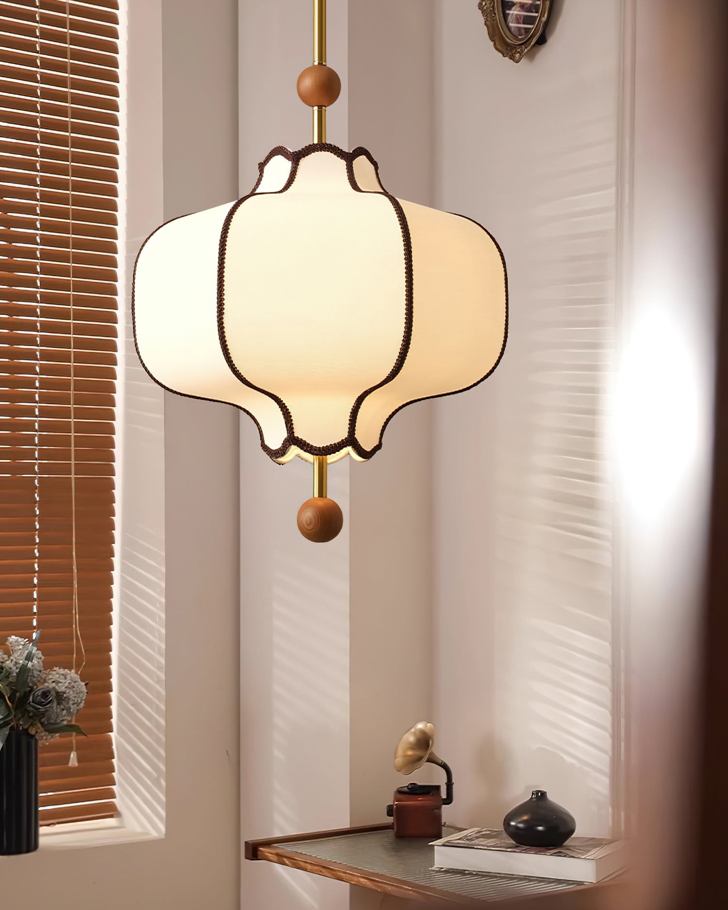Vintage Textured Fabric Pendant Light M371
