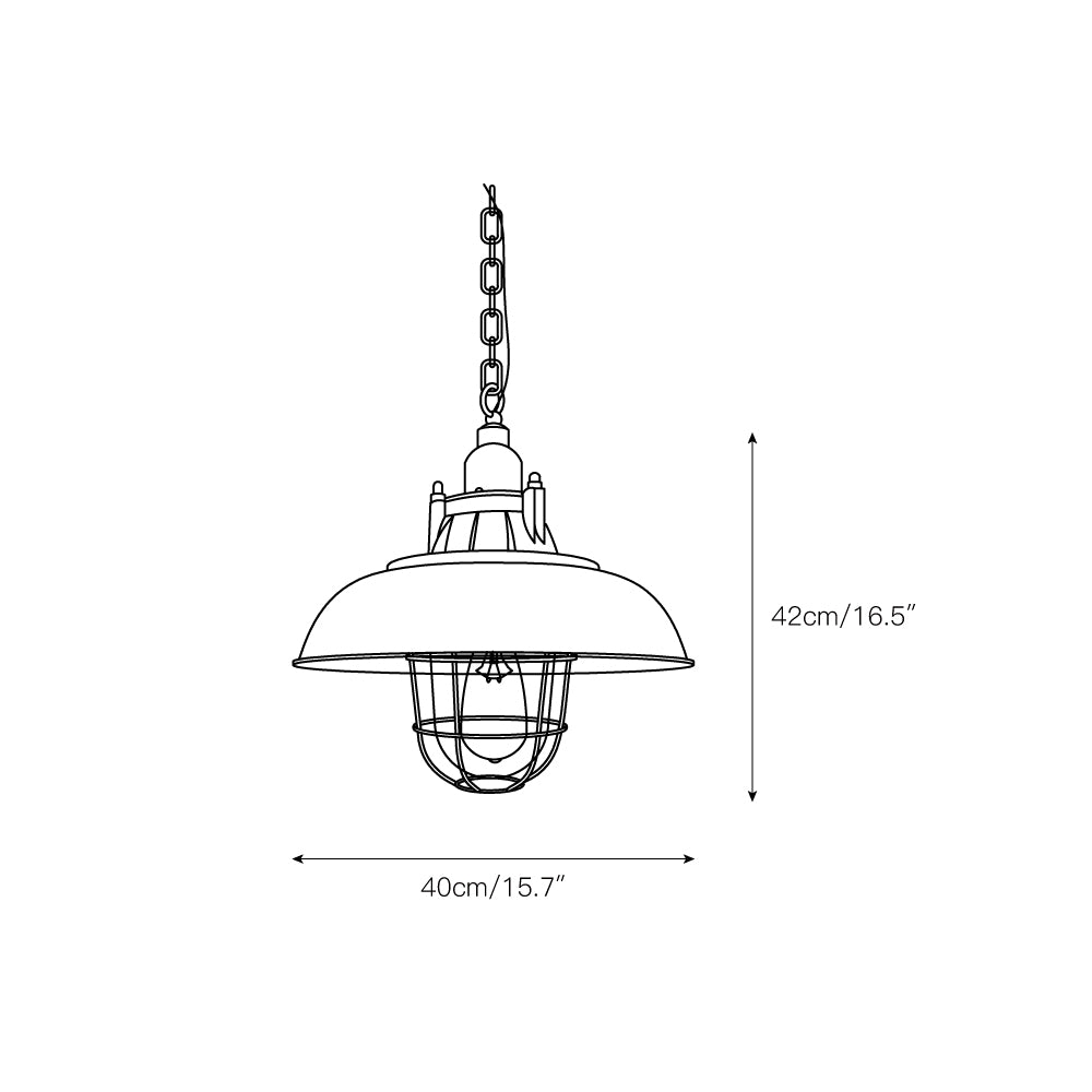 Bulkhead Cage Pendant Light D629