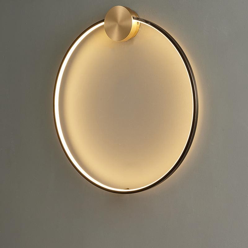 Minimalist Creative Simple Brass Round LED Wall Light M429