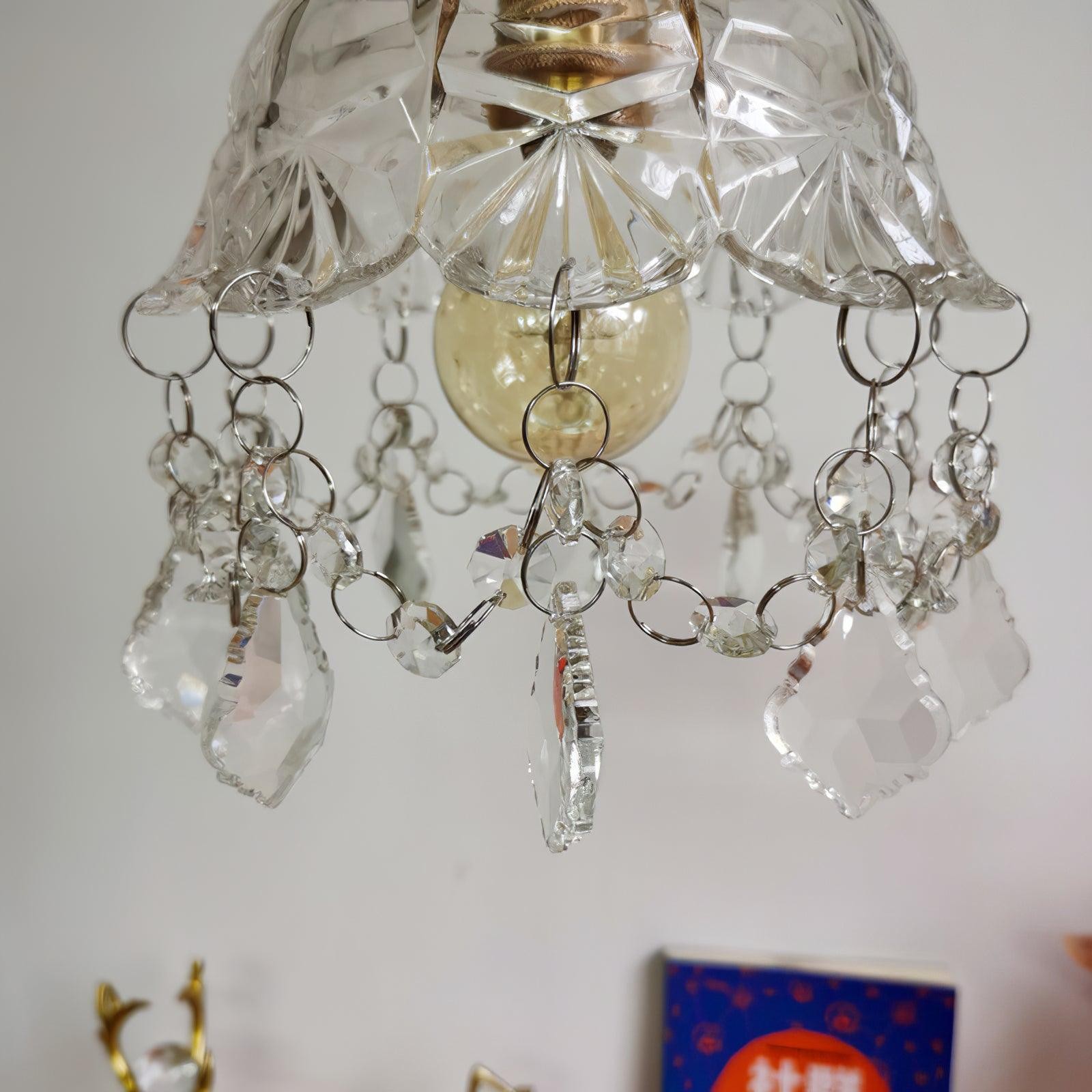 French Crystal Tassel Wall Light M470