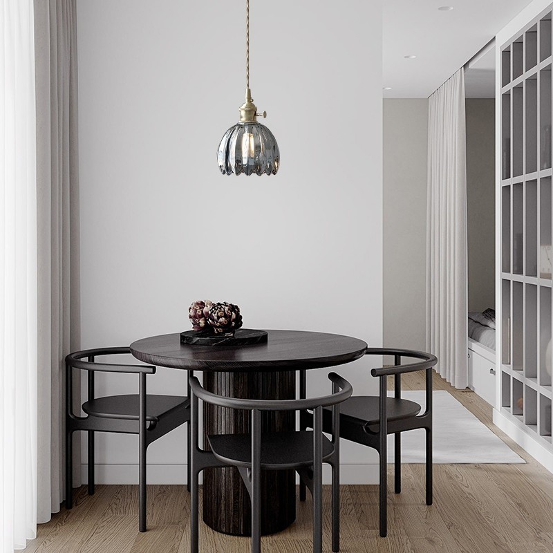Japanese Retro Glass Flower Pendant Light S28