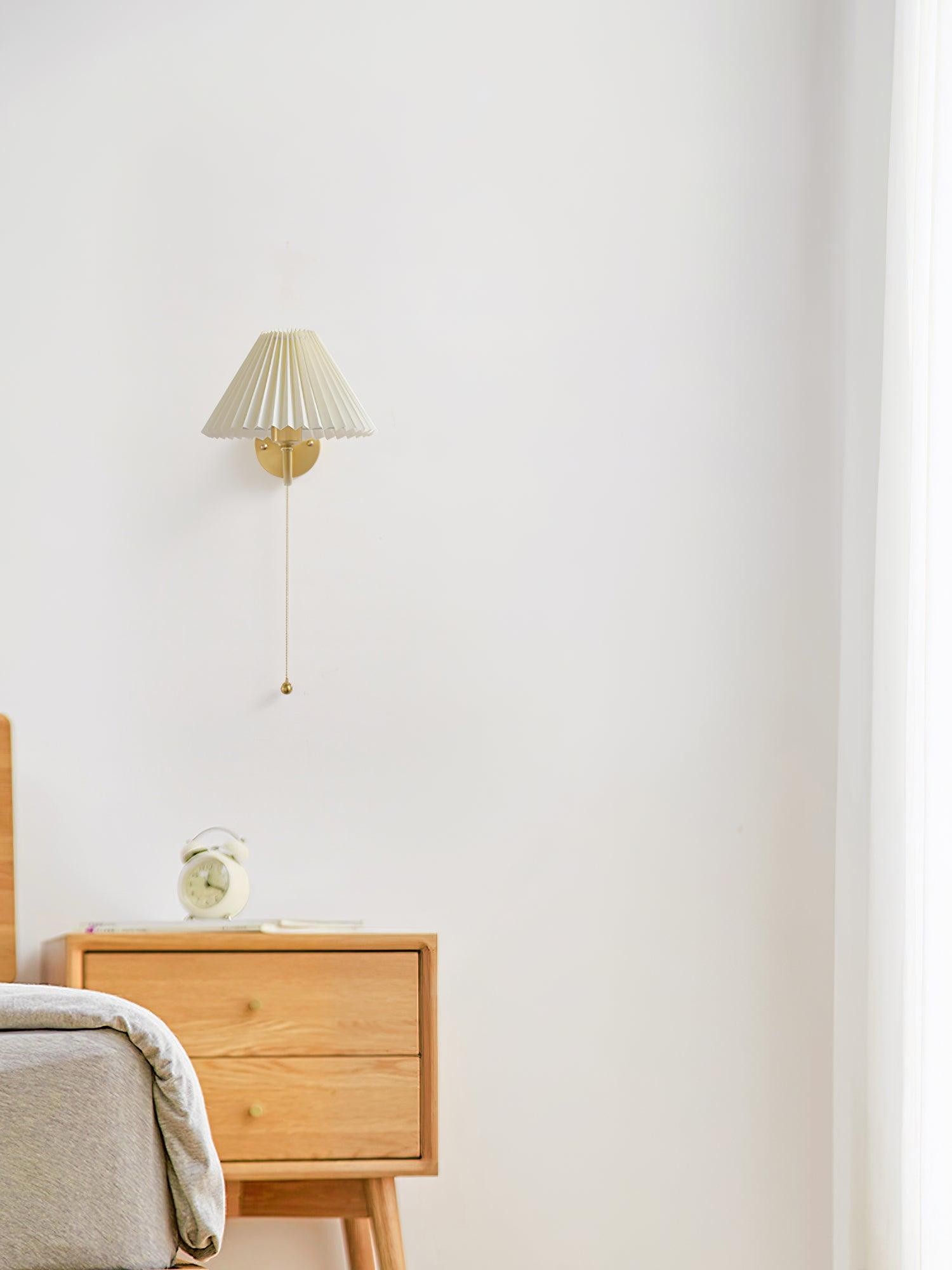 Modern Minimalist Luxury Fabric Brass Wall Lamp For Living Room M437