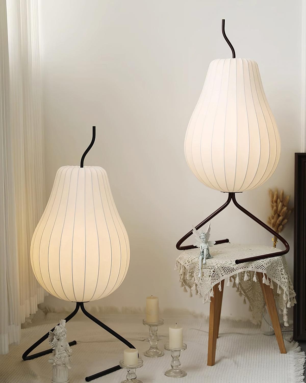 Pear-shaped Shite Floor Lamp Suitable For Living Room M35