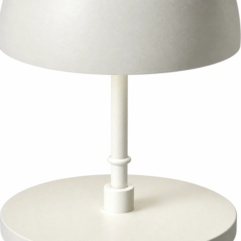 Zbliżenie na wykończenie i konstrukcję przenośnej lampy stołowej Creative Wireless Telescopic S180